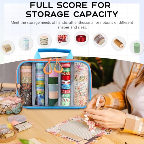 Washi Tape Organizer Box Washi Tape Roll Tape Storage Bag with Compartments