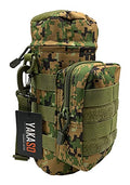Tactical Molle Water Bottle Holder Pouch Hydration Carrier Bag Tactical EDC Water Bottle Carrier with Detachable Shoulder Strap for Hiking Camping Outdoor Sport Travel - color: Jungle Digital