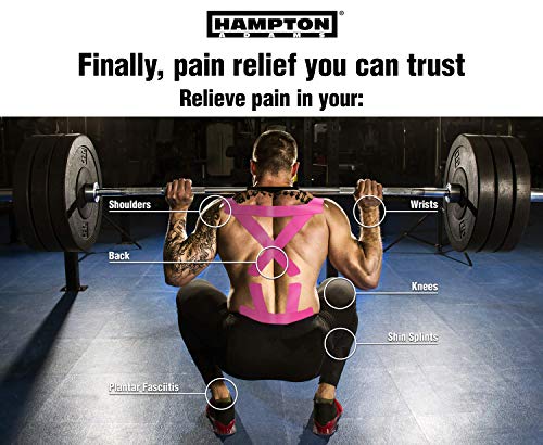 Hampton Adams Kinesiology Tape, Uncut Roll, Waterproof Muscle Support - color: Pink, size: 2in x 16ft (2 Rolls)