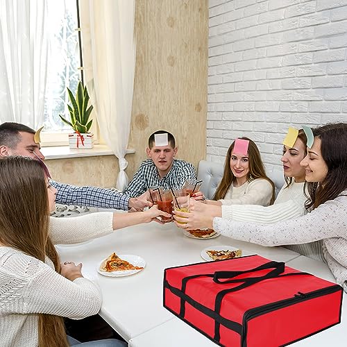 Insulated Pizza Delivery Bag for Carry Hot, 20" x 20" x 6", Red, 1Pk - color: Red, size: 20 x 20 x 6 inches