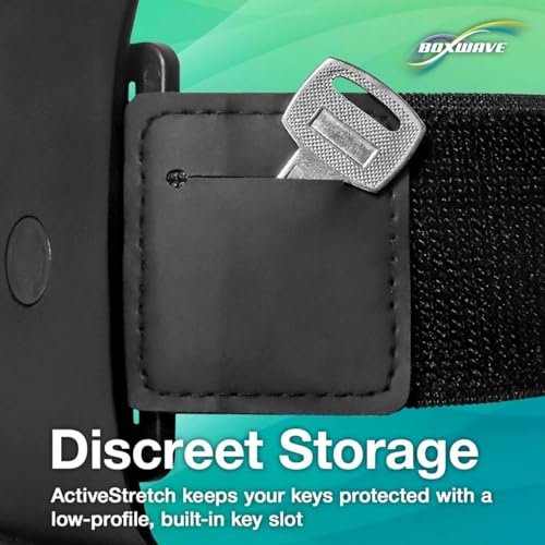 BoxWave Holster Compatible with Apple iPod Touch (7th Gen 2019) - ActiveStretch Sport Armband, Adjustable Armband for Workout and Running - Jet Black