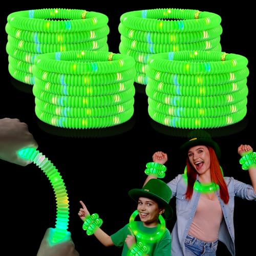 12-24 PCS Green Glow Sticks Halloween Party Favors Toys for Kids Adults - style: Green