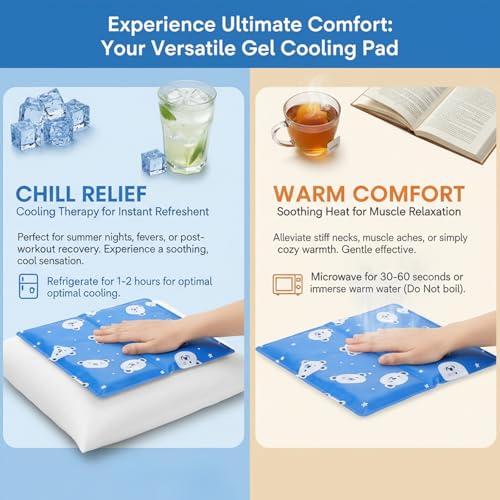 Large Gel Ice Pack for Injuries Reusable, Flexible Hot Cold Therapy Pad for Hip, Back, Knee, Leg, Soothing Pain from Bruises & Sprains, Muscle Aches, Relief for Surgery, Back Pain