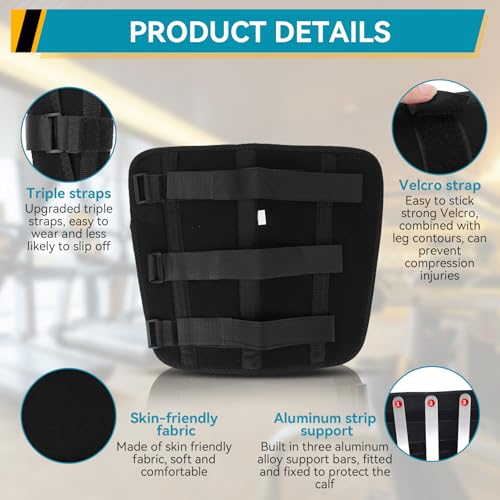 Agatige Calf Fixed Stabilizer, Comfortable Fibula Fracture Brace Calf Support Strap Splint Tibia and Fibula Protector Shank Fracture Fixation Strap for Men and Women (S) - size: S