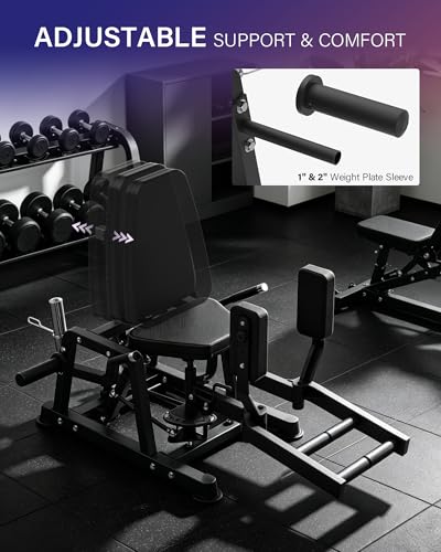 HVO Hip Abductor Machine,6-Level Adjustable,360°Rotating Pad,1600LBS - color: Black