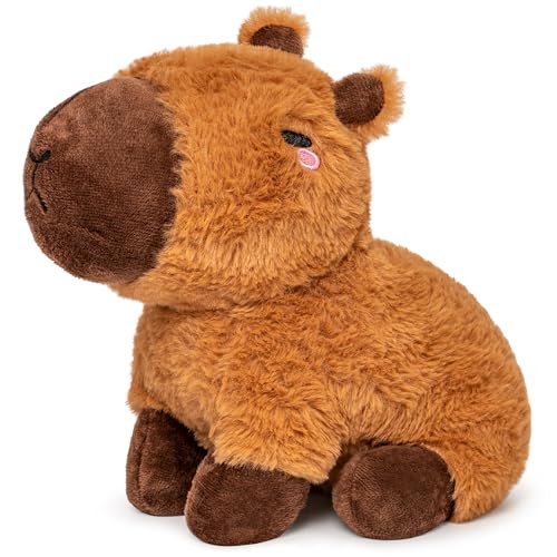 Happy Fuel Capybara Microwavable & Weighted Stuffed Animals -1.5 Lbs Unscented Heating Pad for Period Cramps Pain Relief and Anxiety, Cute Capybara Plush Toys Gifts for Women Girls Adults and Kids - color: Capybara