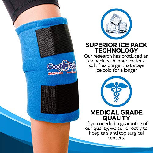 Soft Gel Knee Ice Wrap, Cold Therapy Compression Ice Pack, Universal Size - style: Knee Ice Wrap