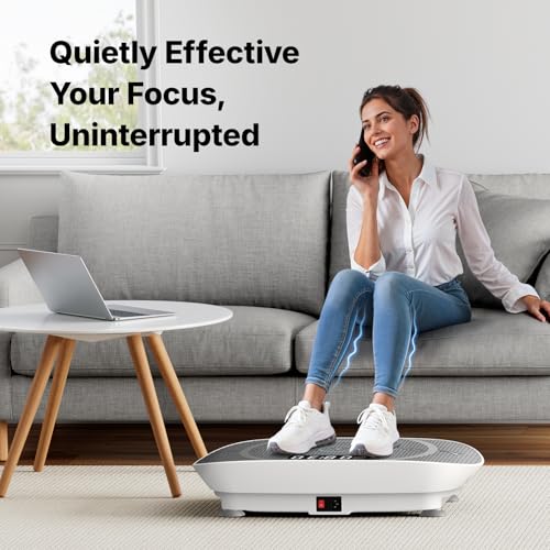 Merach CV30 Curved Vibration Plate Exercise Machine for Lymphatic Drainage - color: Grey