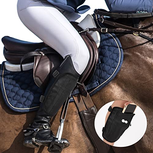 Xuniea 2 Pack Leg Phone Holder, Phone Calf Leg Band Holster, Black - color: Black