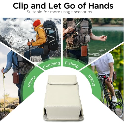 for Phone Pouch Holster Belt Case, Premium Leather Pouch with Belt Clip Phone Holster Belt Case (White, X-Large) - color: White, size: X-Large