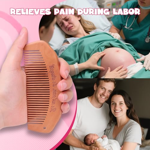 Wooden Birth Comb, Pregnancy Essentials for labor pain - color: Wooden Birth Comb