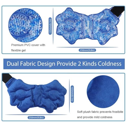 NEWGO Gel Ice Pack for Ankle Pain Relief, 2 Pack Ankle Ice Pack Wrap, Reusable Cold Therapy Wraps for Sprains, Swelling & Injuries