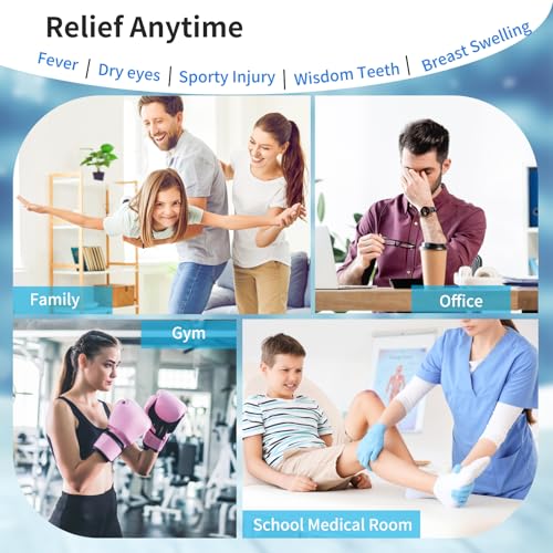 24 Pack Small Ice Packs for Injuries Reusable,Hot & Cold Gel Ice Packs for Face,Eyes,Neck,Teeth,Foot,Headache,Allergies,Shoulder Pain Relief,Warm & Cold Compress for Boo Boos,Students(24Green)