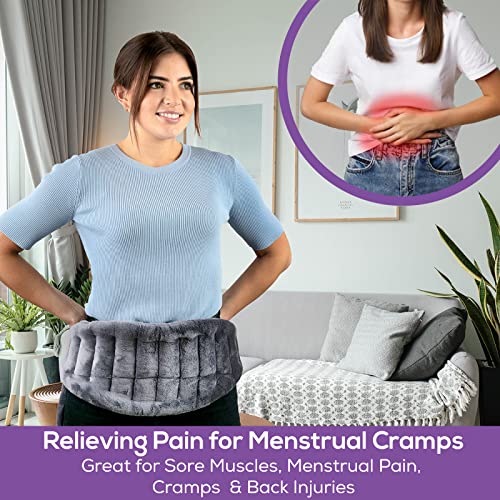 Microwavable Heating Pad with Straps, Medium, Gray, Hot/Cold Therapy - color: Gray, size: Medium