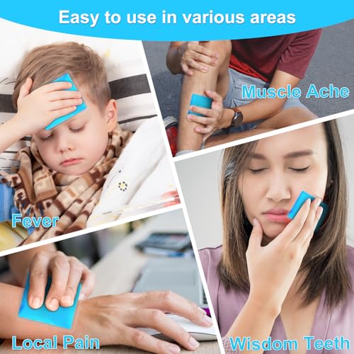 Reusable Ice Packs for Injuries, 10 Pack Round Ice Packs for Face - size: 3.15x 3.55 Inch