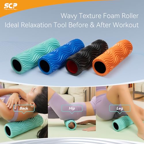 SUBCULTUREPICK 15" Foam Roller - Medium Density Deep Tissue Muscle Massage - color: Turquoise