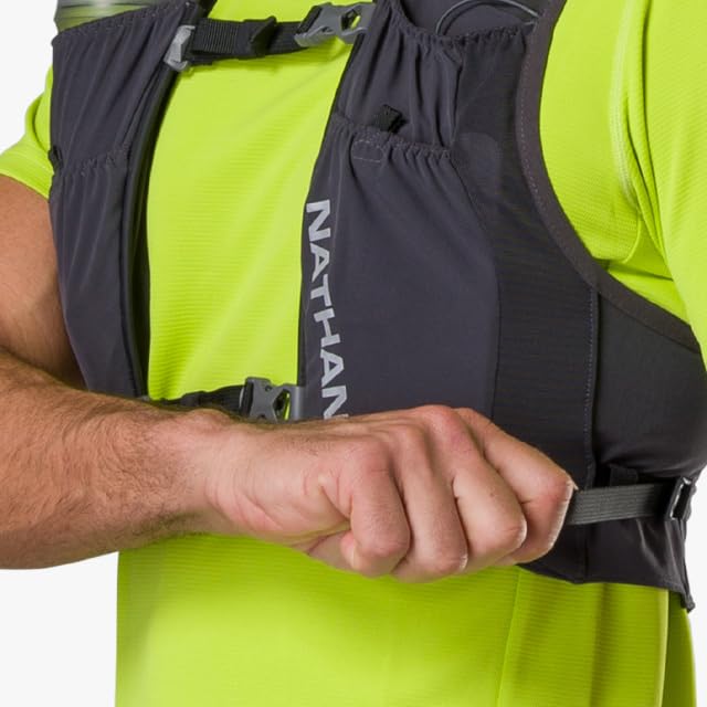 Nathan Pinnacle Featherlite 1.5L Hydration Vest for Running – Ultra-Lightweight, Compression-Fit with Hydrapak Soft Flask - size: XX-Small-X-Small, style: Charcoal/Reflective Silver