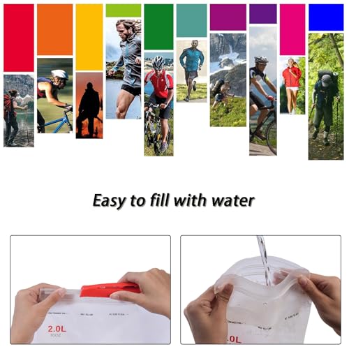 Hydration Bladder 1.5L-2L-3L,Leak Proof Water Reservoir with Insulated Sleeve, BPA Free Military Water Storage Bladder Bag Hydration Pack Replacement,Great for Bicycling Hiking Camping Hunting Running - color: 2L-White