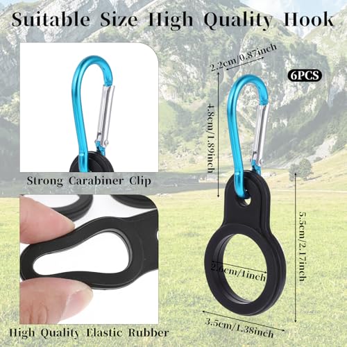 6 PCS Silicone Water Bottle Carrier, Camping, Traveling