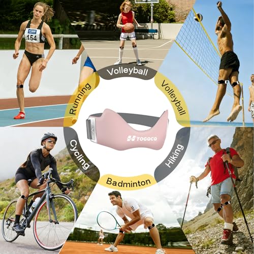 Patellar Tendon Support Strap, Knee Brace for Women & Men, Patella Band for Running Hiking Basketball Gym Fitness Tennis Badminton Cycling, Offers Relief from Meniscus Tear and Knee Pain - color: Pink