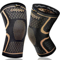 Copper Knee Brace for Men and Women (2 Pack, X-Large) Compression Support - size: X-Large