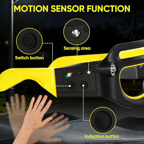 LED Headlight Glasses Rechargeable Headlight Glasses with Motion Sensor & Touch Control, Adjustable Safety Eyewear - color: Yellow-2