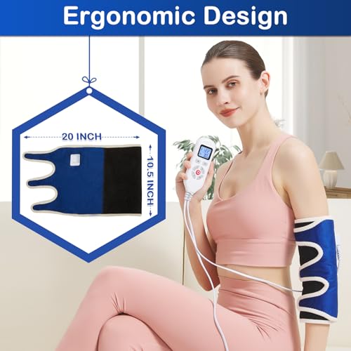 AOKESTE Elbow Heating Pad for Tennis Elbow and Tendonitis, Arm Heating Pad for Pain Relief,Heated Arm Brace for Joint Pain Relief,Adjustable Heat Therapy Brace Auto Shut-Off