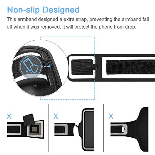 Running Armband for iPhone 17/16/15/14/13 Pro Max, Plus, Air‌ (Dark) - color: Dark Black