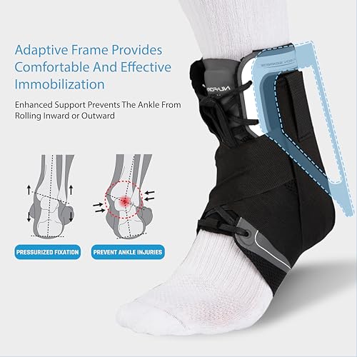 Ovation Medical Nu-Form Ankle Brace - Premium, Low Profile Ankle Stabilizer and Ankle Compression Brace - Breathable Ankle Brace for Sports, Ankle Sprains, Injury Recovery Support, & More (X-Small) - size: X-Small