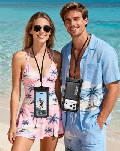 PEDVSTY Floating Waterproof Phone Pouch 2 Pack - Up to 7.0", Black - size: Regular (Up to 7.0")