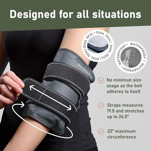 Medium Gel Ice Pack Wrap with Straps, Stretchable 8" x 23" - style: Grey