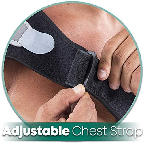 Shoulder Support Brace with 2 Reusable Round Gel Ice Packs for Shoulder Soreness & Stiffness Relief, Hot Cold Compress Sleeve for Men Women, Adjustable Breathable Mesh