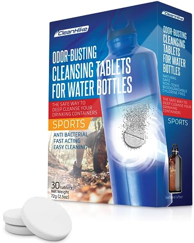 CleanHike Water Bottle Cleaning Tablets for Tumblers, 30 Ct, No Scrub - size: 30 Count (Pack of 1)