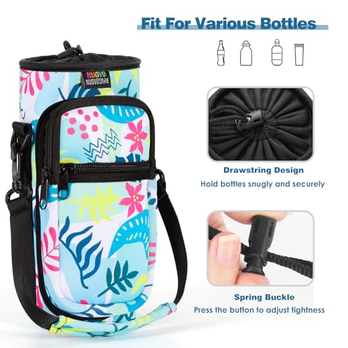 Nuovoware Water Bottle Carrier Bag, 25oz/32oz, Coloured Leaves - color: Coloured Leaves, size: 25-32 Ounces - Standard