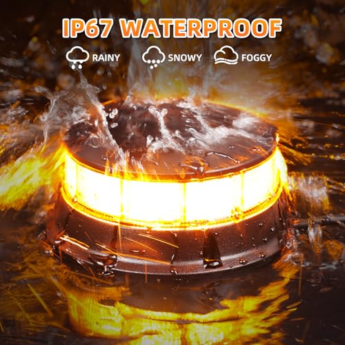 1Pcs Led Beacon Light Amber Emergency Strobe Lights - color: Beacon Light - C