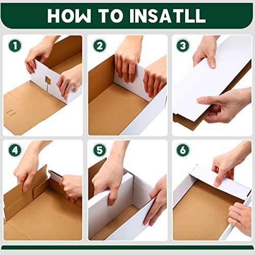 Yahenda 8 Pack Trading Card Storage Box,1600 Standard Cardboard Storage Boxes Holds 2 Rows Trading Organizer for Gaming Basketball Baseball Football Hockey Sports Collecting Supplies(White)