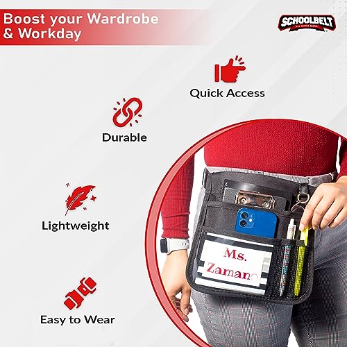 Mini -Premium Hip/Waist Pouch/Belt Clip / 6 Pocket -2-Sided/Drink Pouch/Key Carabiner/ID Sleeve (Up to 54" Waist) - size: Up to 54" Waist