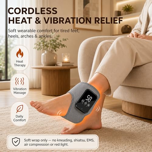 2 Pack Foot & Ankle Massager with Heat & Vibration