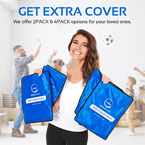 Reusable Ice Packs for Injuries Reusable | 11"x 14.5"- 2 Pack XL | Hot & Cold Pack | Large Ice Pack for Back Pain Relief, Flexible When Frozen | Cold Compress for Back, Knee, and Shoulder Injuries - color: Blue 1