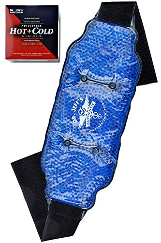 Medical Grade Pain Relief Flexible Ice Pack for Injuries | Dual Sided Soft Plush Hot Pack + Flexible Gel Beads Reusable Ice Pack | Great for Knee, Sciatica, Back, + Neck Pain | Bonus Extension Straps - style: Large Pack with Extension Straps