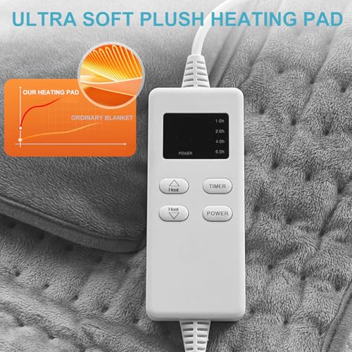 COCOBELA Heating Pad for Back, 12x24 Pad+20" Belt, Gray, Men & Women Gift - color: Gray