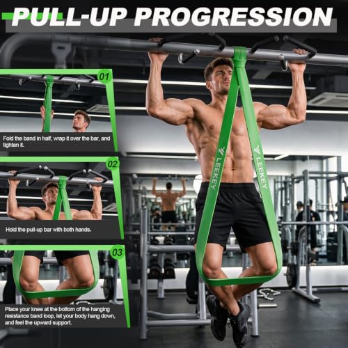 LEEKEY Resistance Bands Set, Exercise Workout Pull Up Bands for Working Out