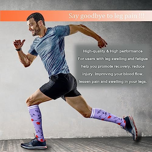 FEYHAY Copper Compression Socks (8 Pairs) 15-20 mmHg Circulation is Best Athletic & Daily for Men & Women, Running, Climbing - color: 09 Colour Mixture, size: Large-X-Large