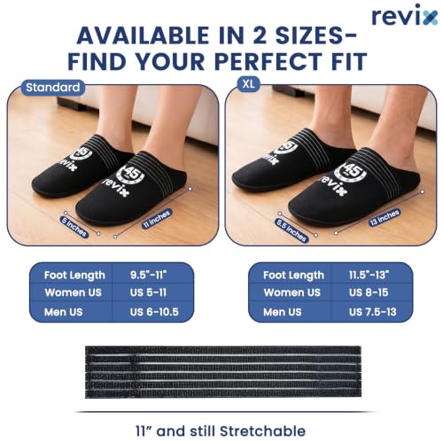 REVIX XL Foot Ice Pack Wrap with 45-Min Cooling, Ice Slippers for Injuries - size: XL