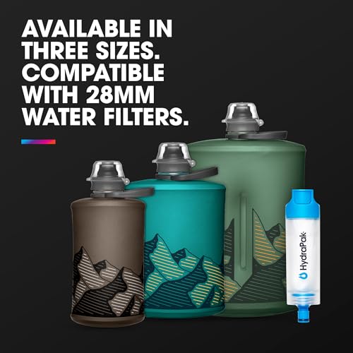 HydraPak Stow Collapsible Water Bottle (350ml, 500ml, 1L) - color: MTN Redwood, style: 17oz/500ml
