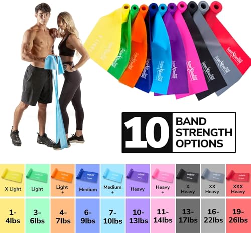 Mini Loop Bands 14x3 in, Latex Free, 3/5/10 Pack Sets - color: b. LIGHT Strength Loop Band Assortment 3 PACK