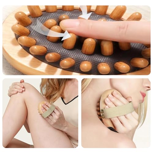 2PCS Meridian Brush Massage Body, Meridian Pressure Brush Wood Therapy Massage Tools for Full Body Shaping and Pain Relief