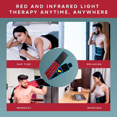 Red Light Therapy Belt, Infrared Heating Pad for Back & Waist, FSA Wearable - color: Standard: Red & Near-infrared Belt