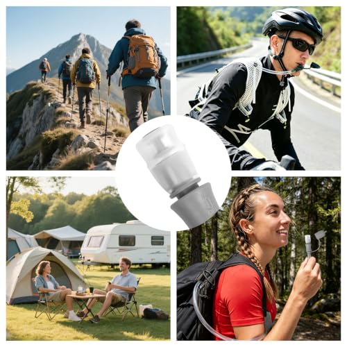 Hydration Bladder Bite Valve Replacement Mouthpiece Fit for Any Water Backpack and Most Brands, with Manual Switch Valve - color: 2 Pack on-off grey