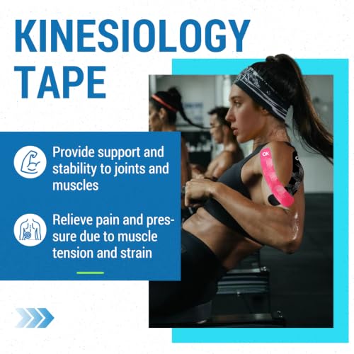 OK TAPE Synthetic Kinesiology Tape Precut Strips, 2in×16.4ft Roll - color: Black, size: 1 Roll-Dot